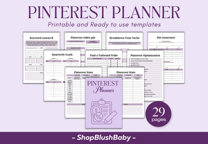 Pinterest Planner, Pinterest Marketing Planner, Pinterest Guide, Pinterest Bundle, Pinterest Pins Branding Planner, Pinterest Tracker