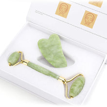 Load image into Gallery viewer, Natural Jade Stone Facial &amp; Eye Massager That Lifts, De Puffs, and Slims Face.