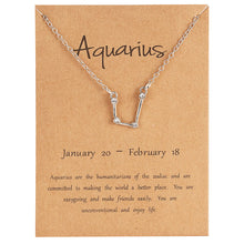 Load image into Gallery viewer, 12 Constellation Zodiac Sign Charm Necklace