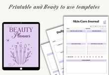 Load image into Gallery viewer, Beauty Planner, Beauty Checklist, Girl Glow up Planner, Daily Beauty Routine, Beauty Organizer Pdf, Makeup Tracker, Beauty Journal